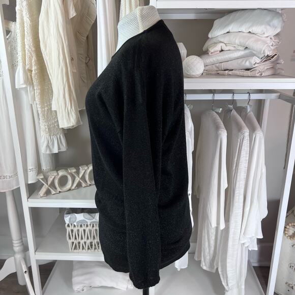 Saks Fifth Avenue The Works women's size Large black w metallic threads #1667 - Picture 3 of 9